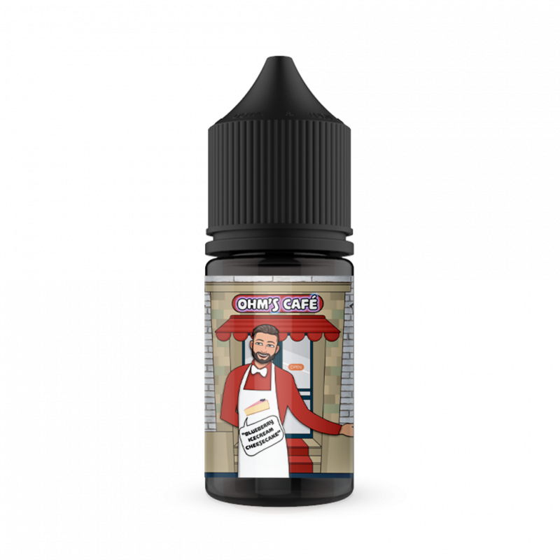 Ohms Cafe - Blueberry Icecream Cheesecake (10 ml, MTL Shortfill)