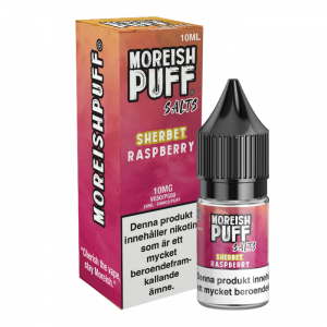 Moreish Puff Sherbet – Raspberry (10 ml, 10 mg, Nikotinsalt)