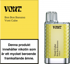Vont Cube – Bon Bon Banana (20 mg, Engångs vape)