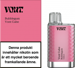Vont Cube – Bubblegum (20 mg, Engångs vape)