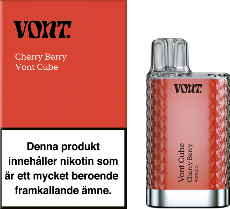 Private: Vont Cube – Cherry Berry (20 mg, Engångs vape)
