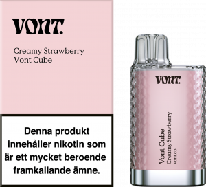 Vont Cube – Creamy Strawberry (20 mg, Engångs vape)