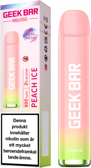Geek Bar Meloso – Peach ICE (20 mg, Engångs vape)