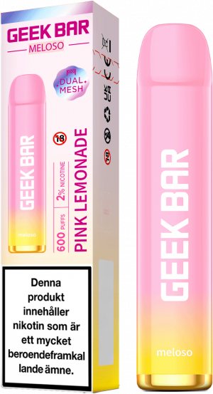 Geek Bar Meloso – Pink Lemonade (20 mg, Engångs vape)