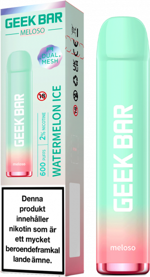 Geek Bar Meloso – Watermelon ICE (20 mg, Engångs vape)