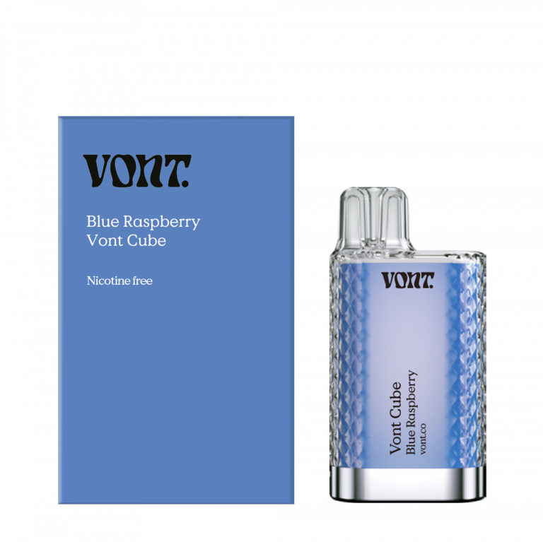 Vont Cube - Blue Raspberry (Nikotinfri Engångs vape) | Vapes International