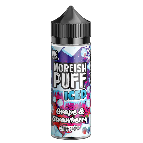 Moreish Puff Iced – Grape & Strawberry Candy Drops (100 ml, Shortfill)