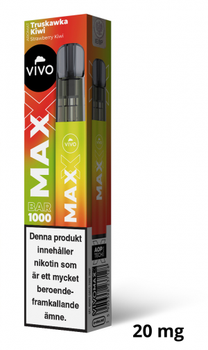 Vivo MAX - Strawberry & Kiwi (20 mg, Disposable)