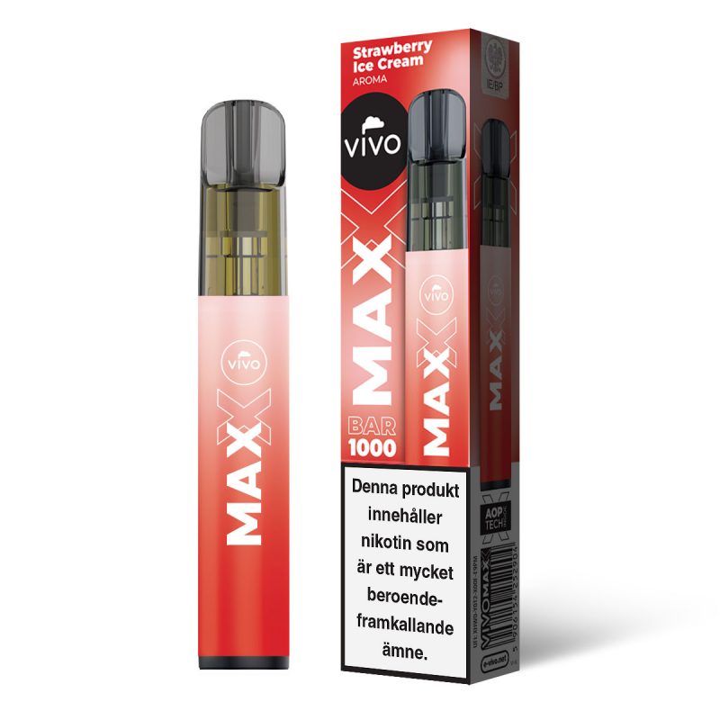 Vivo-Max-Strawberry-Ice-Cream-Disposable-Box-Device