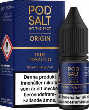 Pod Salt Origin - True Tobacco (10 ml, 14 mg, Nikotinsalt)