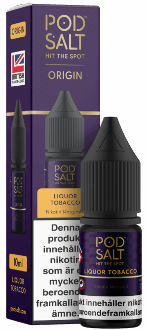 Pod Salt Origin - Liquor Tobacco (10 ml, 14 mg, Nikotinsalt)