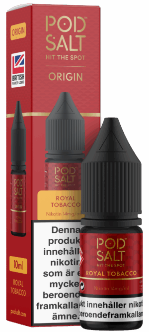 Pod Salt Origin - Royal Tobacco (10 ml, 14 mg, Nikotinsalt)