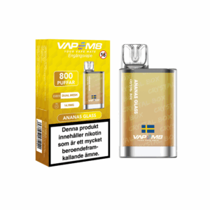 VapeM8 Crystal Box Dual Mesh - Ananas Glass (14,9 mg, Disposable)