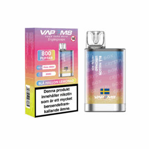 VapeM8 Crystal Box Dual Mesh - Blå Hallon Lemonad (20 mg, Disposable)