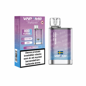 VapeM8 Crystal Box Dual Mesh - Cool Druva (20 mg, Disposable)