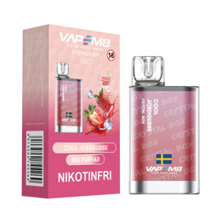 VapeM8 Crystal Box Dual Mesh - Cool Jordgubb (Nikotinfri, Disposable)