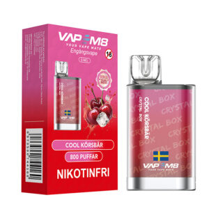 VapeM8 Crystal Box Dual Mesh - Cool Körsbär (Nikotinfri, Disposable)