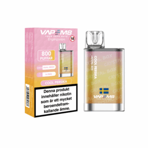 VapeM8 Crystal Box Dual Mesh - Cool Persika (14,9 mg, Disposable)