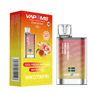 VapeM8 Crystal Box Dual Mesh - Cool Persika Nektarin (Nikotinfri, Disposable)