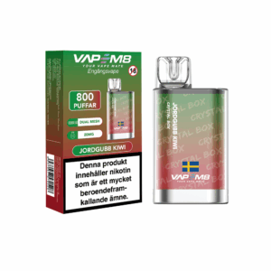 VapeM8 Crystal Box Dual Mesh - Jordgubb Kiwi (20 mg, Disposable)