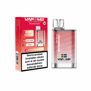 VapeM8 Crystal Box Dual Mesh - Jordgubbsglass (20 mg, Disposable)