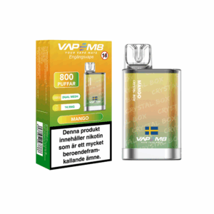 VapeM8 Crystal Box Dual Mesh - Mango (14,9 mg, Disposable)