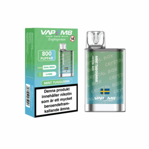VapeM8 Crystal Box Dual Mesh - Mint Tuggummi (14,9 mg, Disposable)