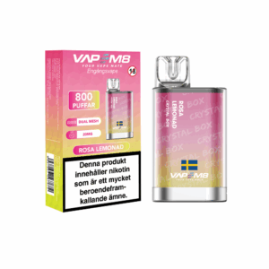 VapeM8 Crystal Box Dual Mesh - Rosa Lemonad (20 mg, Disposable)