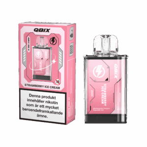 QBIX Pod - Strawberry Ice Cream (14-mg, Engångspod)