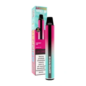 Panther Bar Cherry Ice disposable vape by Dripped, 2 ml e-liquid, 20 mg nicotine.