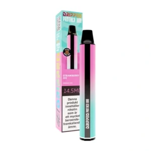Panther Bar - Strawberry Ice, disposable vape by Dripped, 2 ml capacity, 20 mg nicotine.