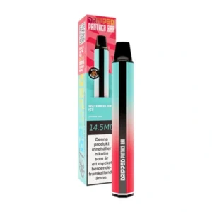 Panther Bar Watermelon Ice disposable vape by Dripped, 2 ml capacity, 20 mg nicotine, 1 piece.