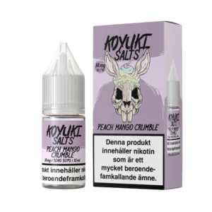 Koyuki Salts Peach Mango Crumble nicotine salt, 10 ml, 14 mg, 50VG/50PG, Koyuki Vapor, Sweden
