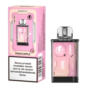 QBIX Peach Apple prefilled pod, 2 ml, 14 mg nicotine, 1-pack.