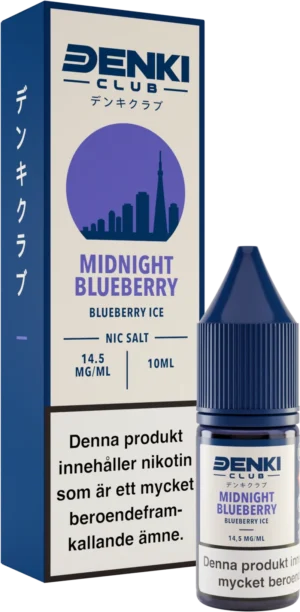 Denki Club Midnight Blueberry Blueberry Ice nic salt, 10 ml, 14.5 mg