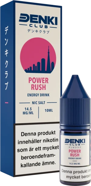 Denki Club Power Rush energy drink with nicotine salt, 10 ml, 14.5 mg/ml, 50VG/50PG, single