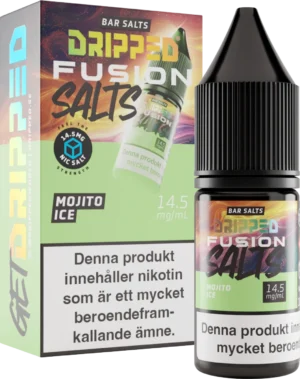 Dripped Fusion Salts Mojito Ice nicotine salt, 10 ml bottle, 14,5 mg, 50VG/50PG
