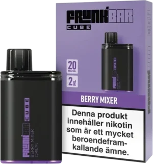 Frunk Bar Cube Berry Mixer disposable vape, 20 mg nicotine, 2 ml capacity, by Frunk.