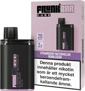 Frunk Bar Cube disposable vape Strawberry Watermelon Bubblegum, 20 mg nicotine, 2 ml, by Frunk, 1 pc.
