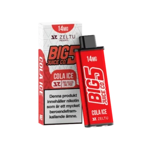 Zeltu Big 5 Cola Ice pre-filled pod, 14 mg nicotine, 2 ml, 1-pack