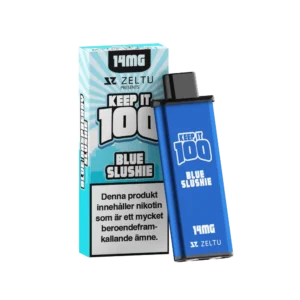 Zeltu Keep It 100 Blue Slushie prefilled pod, 2 ml, 14 mg nicotine, 1 pack.
