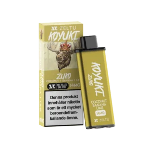 Zeltu Koyuki Zuko disposable pod, 2 ml, 14 mg nicotine, pre-filled pod with Coconut Banana Lime