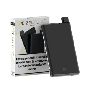 Zeltu X3+ Pod Kit (1000 mAh), Matte Black/Matte Burnt Gold/Matte Pink/Matte Purple/Matte Blue; side-fill, MTL, USB-C, 2 ml capacity.
